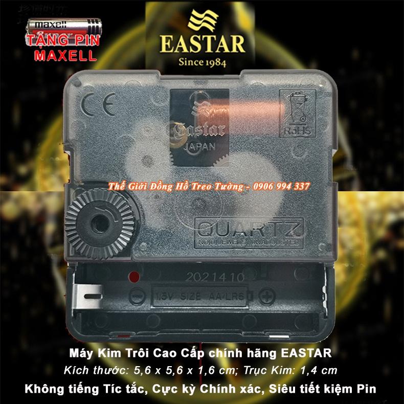 Đồng hồ Cao cấp EASTAR KIM TRÔI Chữ nhật Mặt Vàng Viền Mỏng/Viền Nâu Vân Gỗ – Bảo hành 2 năm – Tặng Pin Maxell