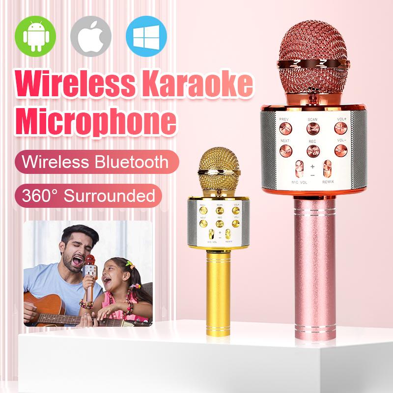 Micro karaoke Không Dây bluetooth,trợ ghi âm,chất lương cao,loa hát kết nối các thiết bị bluetooth chuyên nghiệp