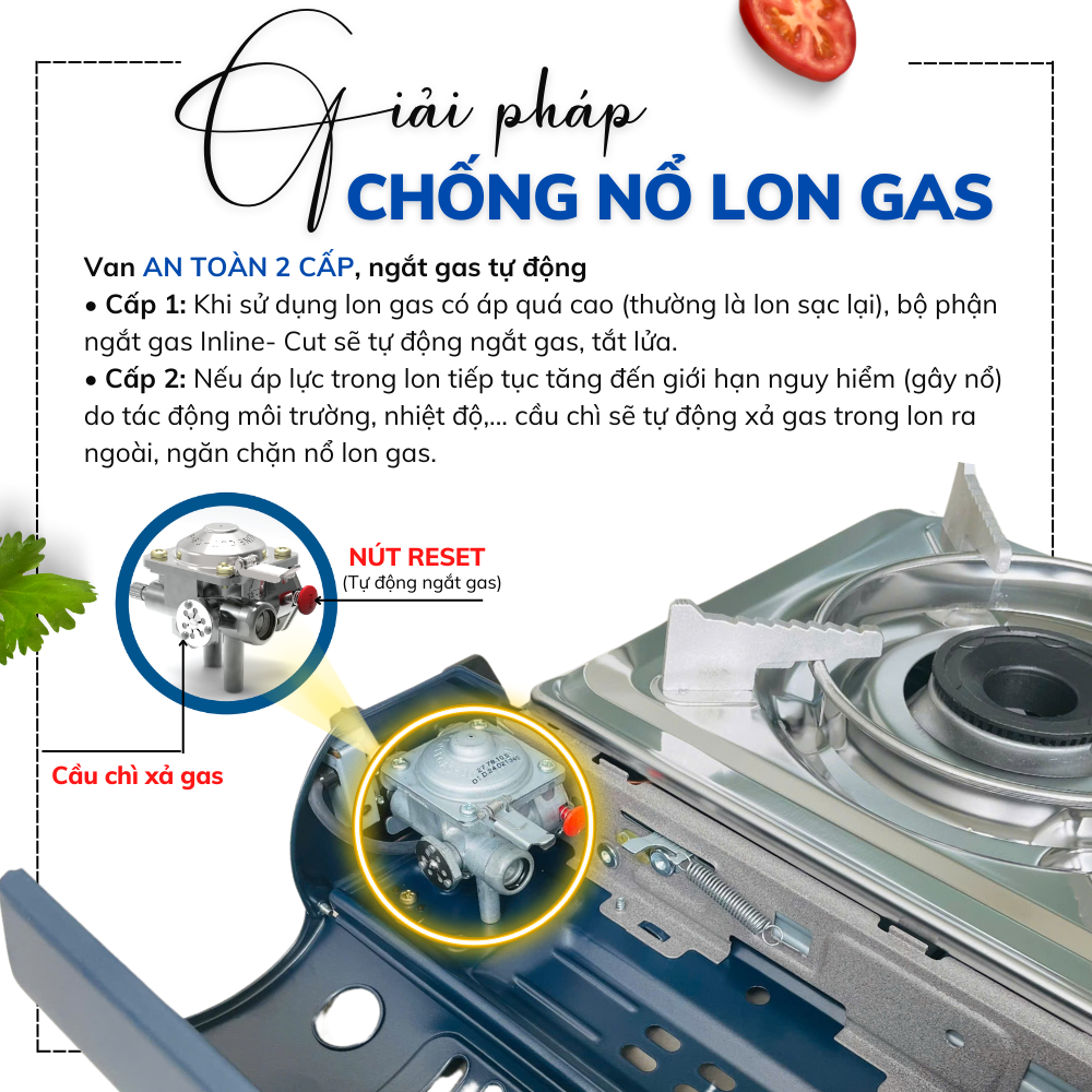 Bếp Gas Mini/ Du Lịch Cao Cấp NaMilux NH-P3012PS/PL2021PS / Van Ngắt Gas An Toàn 2 Cấp Tự Động - Giải Pháp Chống Nổ/ Hàng Chính Hãng