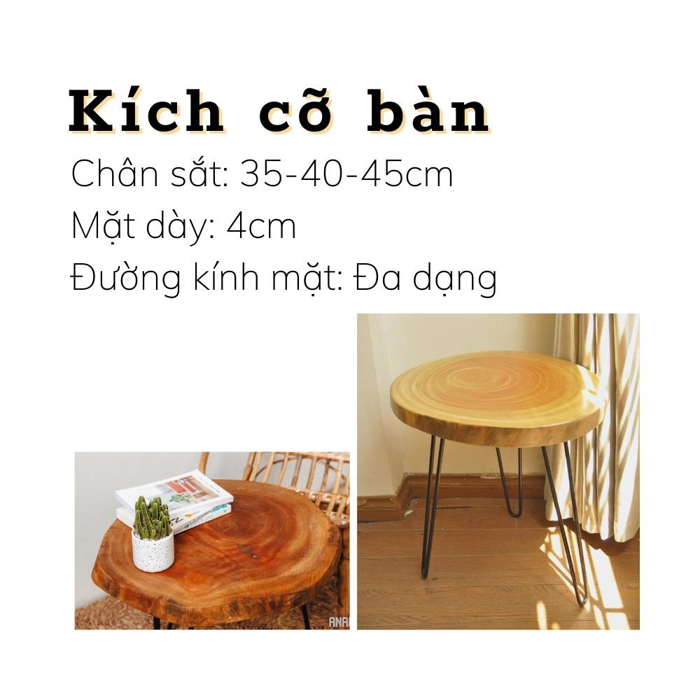 (Combo siêu tiết kiệm) Bộ bàn ghế mây sò tự nhiên và bàn gỗ xà cừ, phù hợp làm quán Cafe / ban công gia đình / Homestay