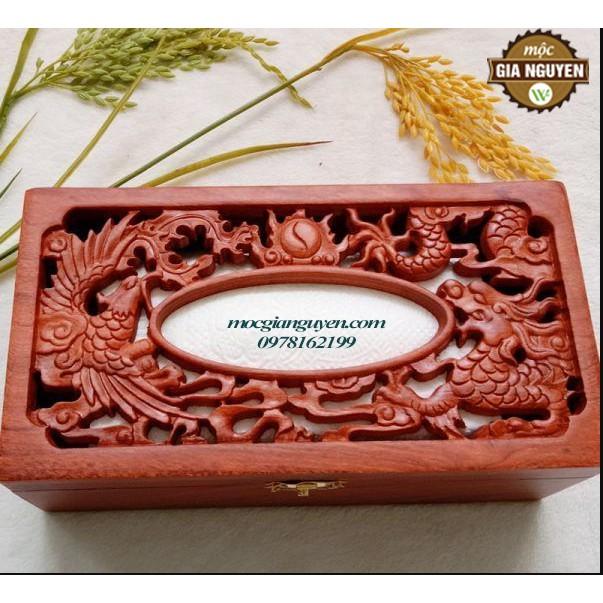 ) Hộp đựng giấy ăn gỗ hương giá rẻ Hàng cao cấp