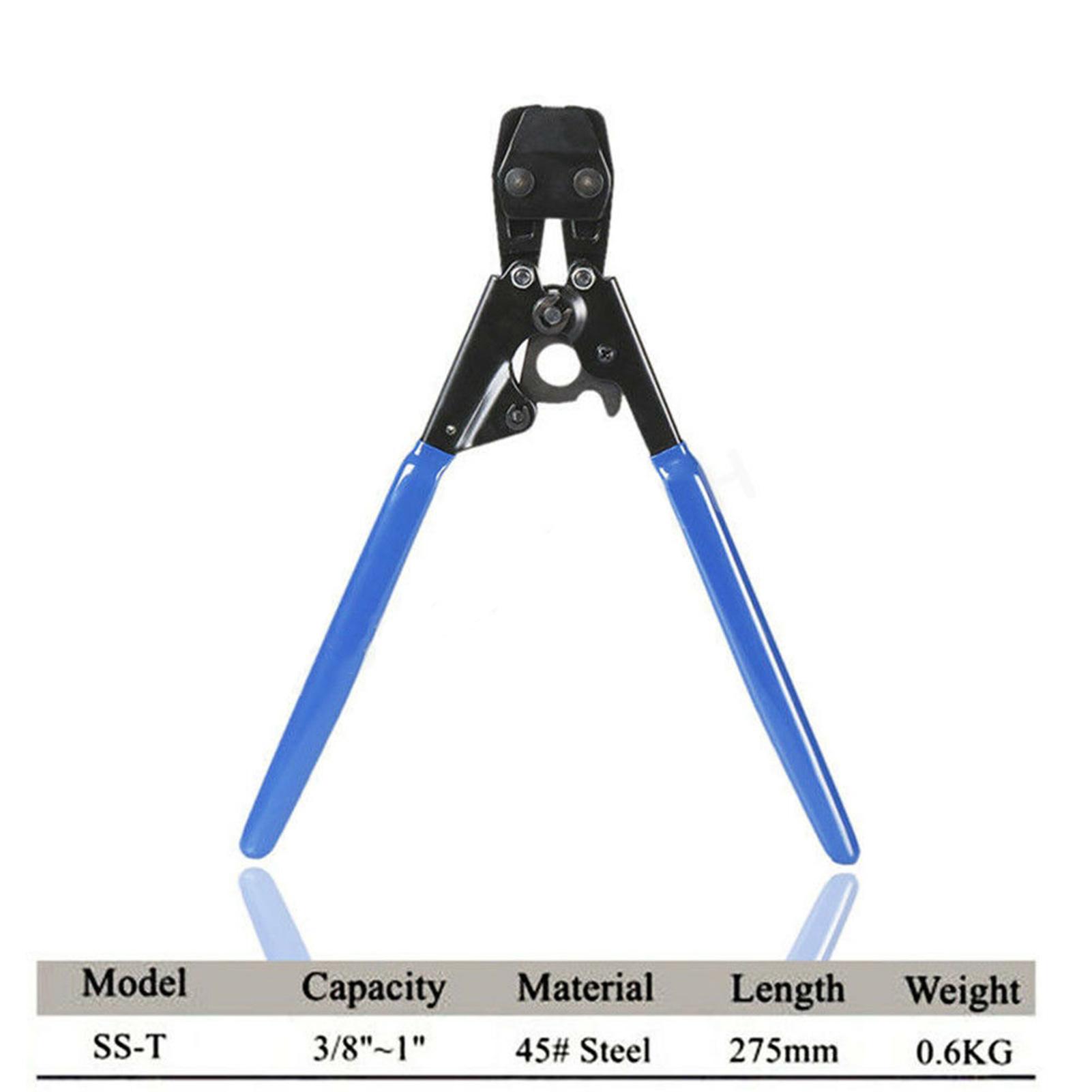 PEX Cinch Crimp Crimper Crimping Tool for Hose Clamps Sizes from 3/8'' to 1''