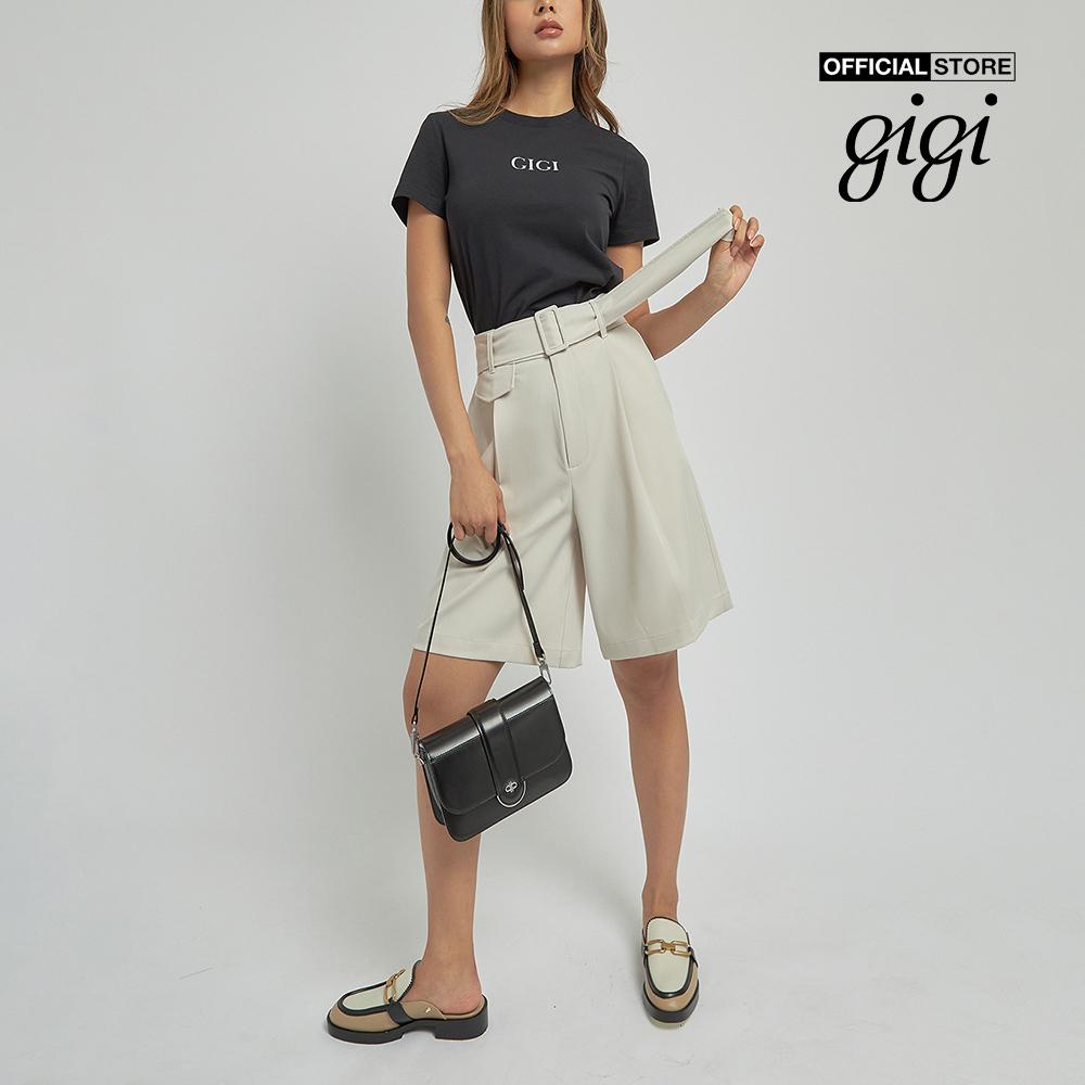 GIGI - Áo thun nữ ngắn tay cổ tròn in logo thời trang G1203B211256