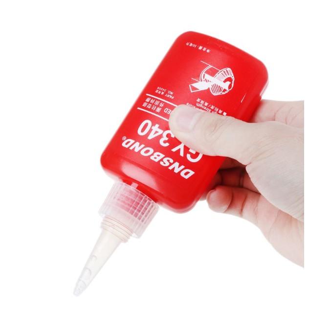Chai 50ml Keo khóa ren GY340 chống rung cho đai ốc/bu lông/ốc