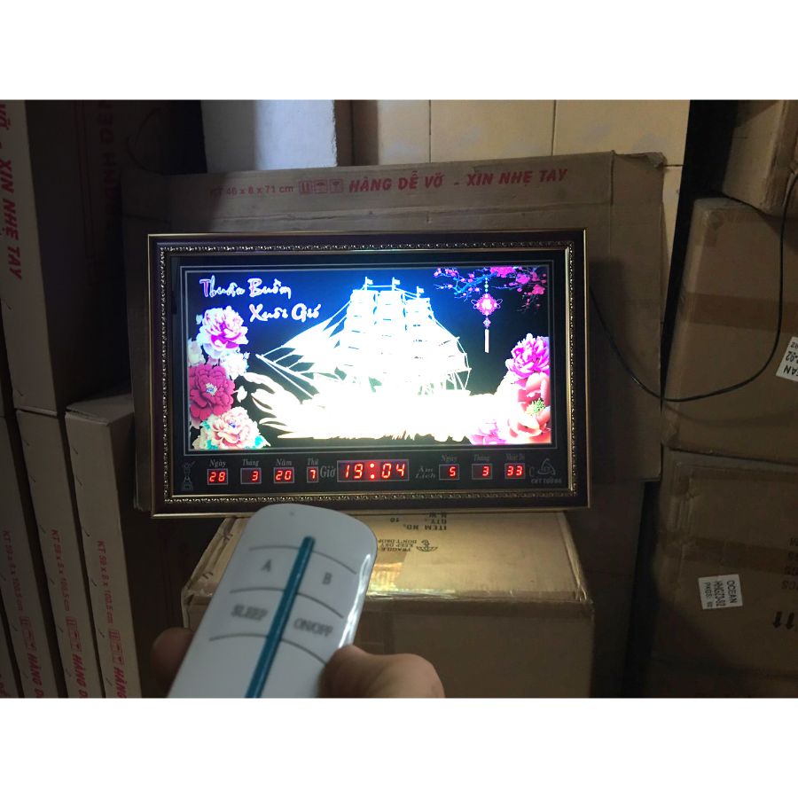 Đồng hồ Lịch Vạn Niên Cát Tường 68406r_Có Remote Đèn