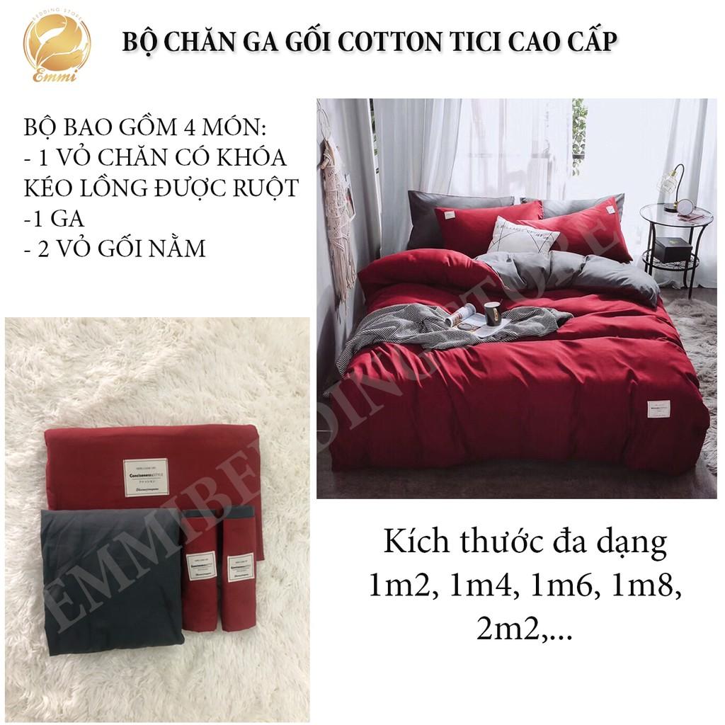 Bộ Chăn Ga Gối Miễn Phí Bo Chun, Chất Liệu Cotton TC Thoáng Mát, Mềm Mịn - Anhlam Store 