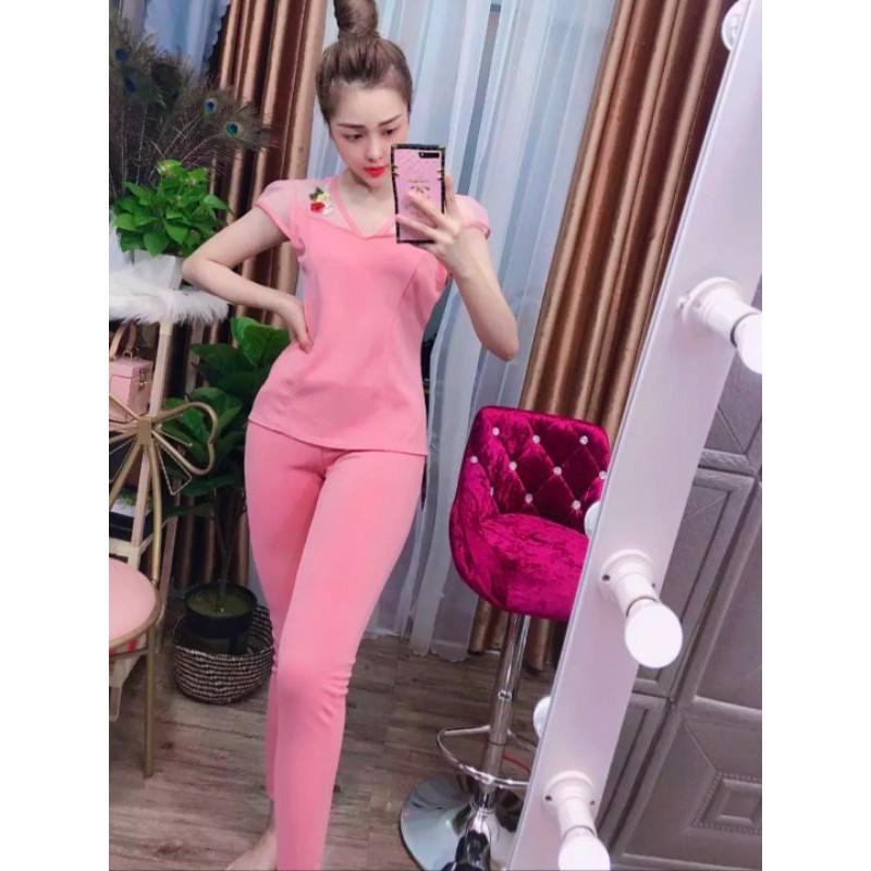 Đồ Bộ Thun Mặc Nhà Cực Xinh ảnh thật