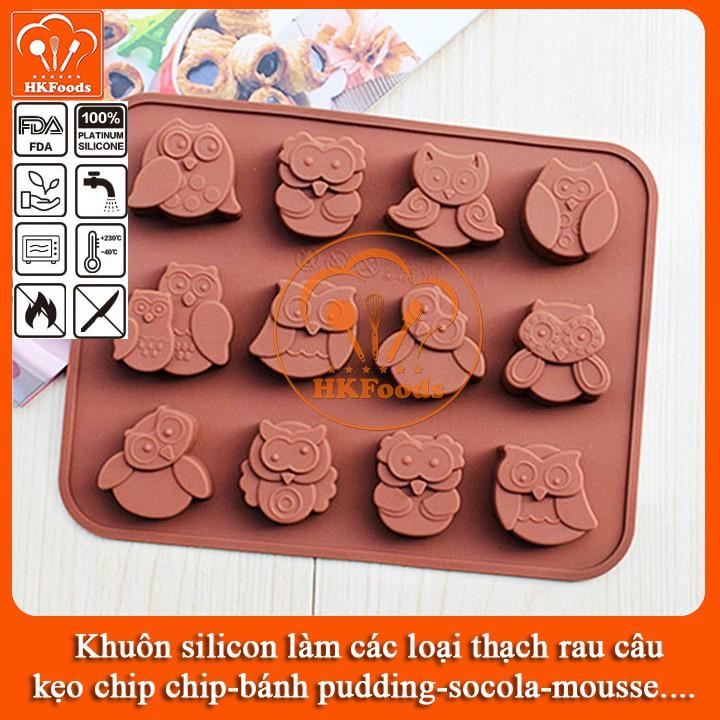 KHUÔN SILICON LÀM KẸO, THẠCH RAU CÂU, SOCOLA HÌNH CHIM CÚ