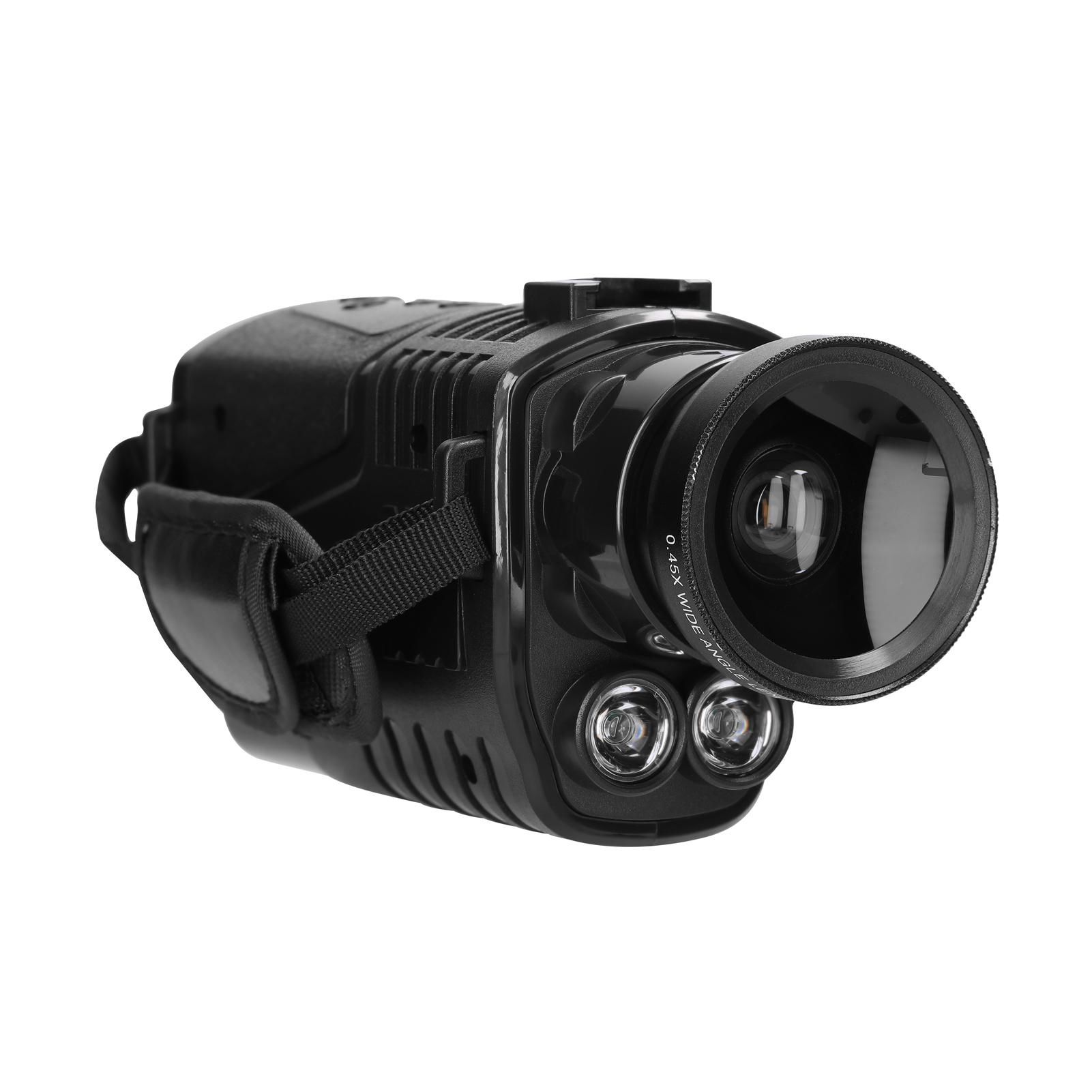 Portable Monocular Infrared Night-Visions Device Day Night Use Photo Video Playback Modes 5X Digital Zoom 300M Full Dark Viewing Distance with Wide Angle Lens for Outdoor Hunts Boating Journey