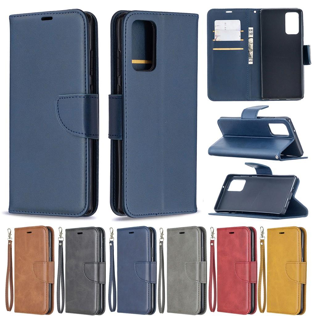 Ốp lưng điện thoại dạng ví da lật có ngăn đựng thẻ cho Oppo A52 A72 A92 A5 A9 A31 A81 Realme 6 Pro C11