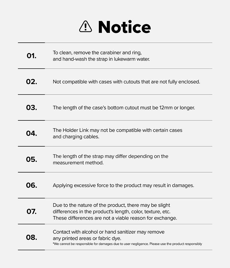 Dây đeo RINGKE Holder Link Puffer Hand Strap - Hàng Chính Hãng