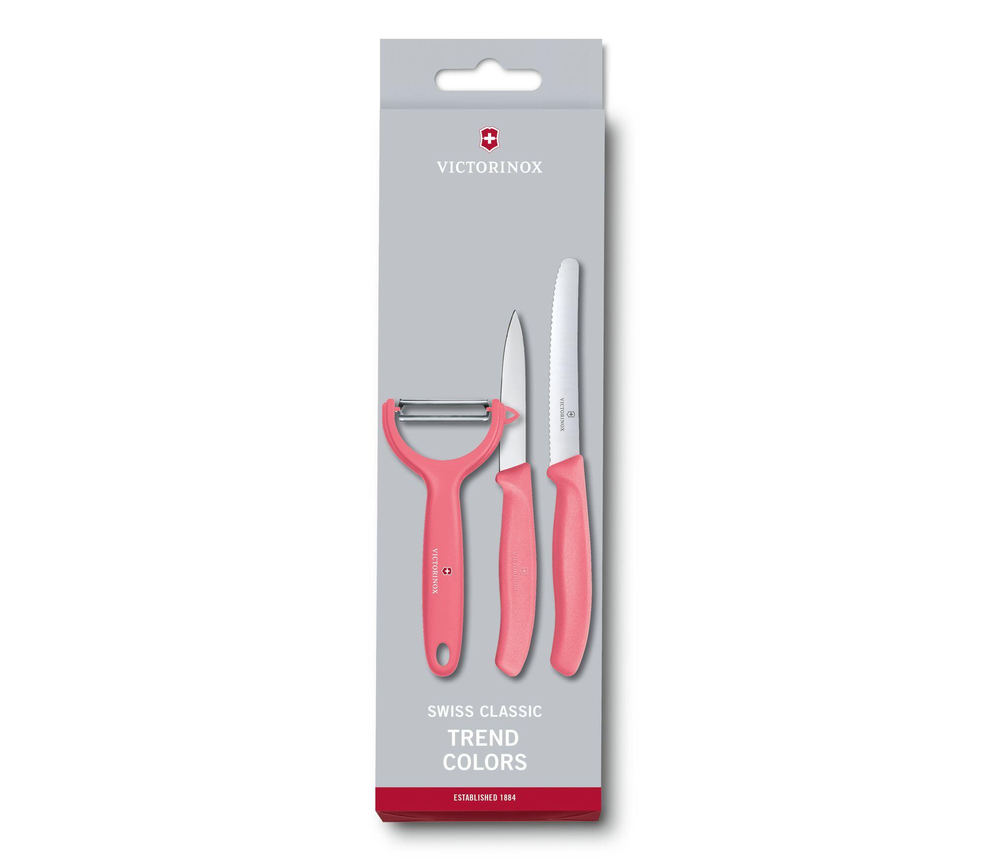 Bộ Ba Dụng Cụ Cắt Gọt Củ Quả Victorinox Trend Colors Cán Nhựa Màu Pastel - Thụy Sỹ