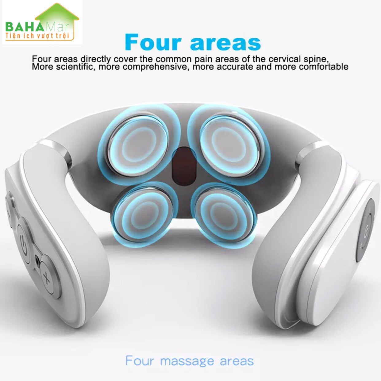MÁY MATXA CỔ HỒNG NGOẠI NÓNG HỖ TRỢ ĐAU VAI CỔ GÁY, CỘT SỐNG VÀ THÔNG KINH LẠC TOÀN THÂN "BAHAMAR" làm giảm đau Vai - Cổ - Gáy,, sủ dụng lưu thông khí huyết toàn thân
