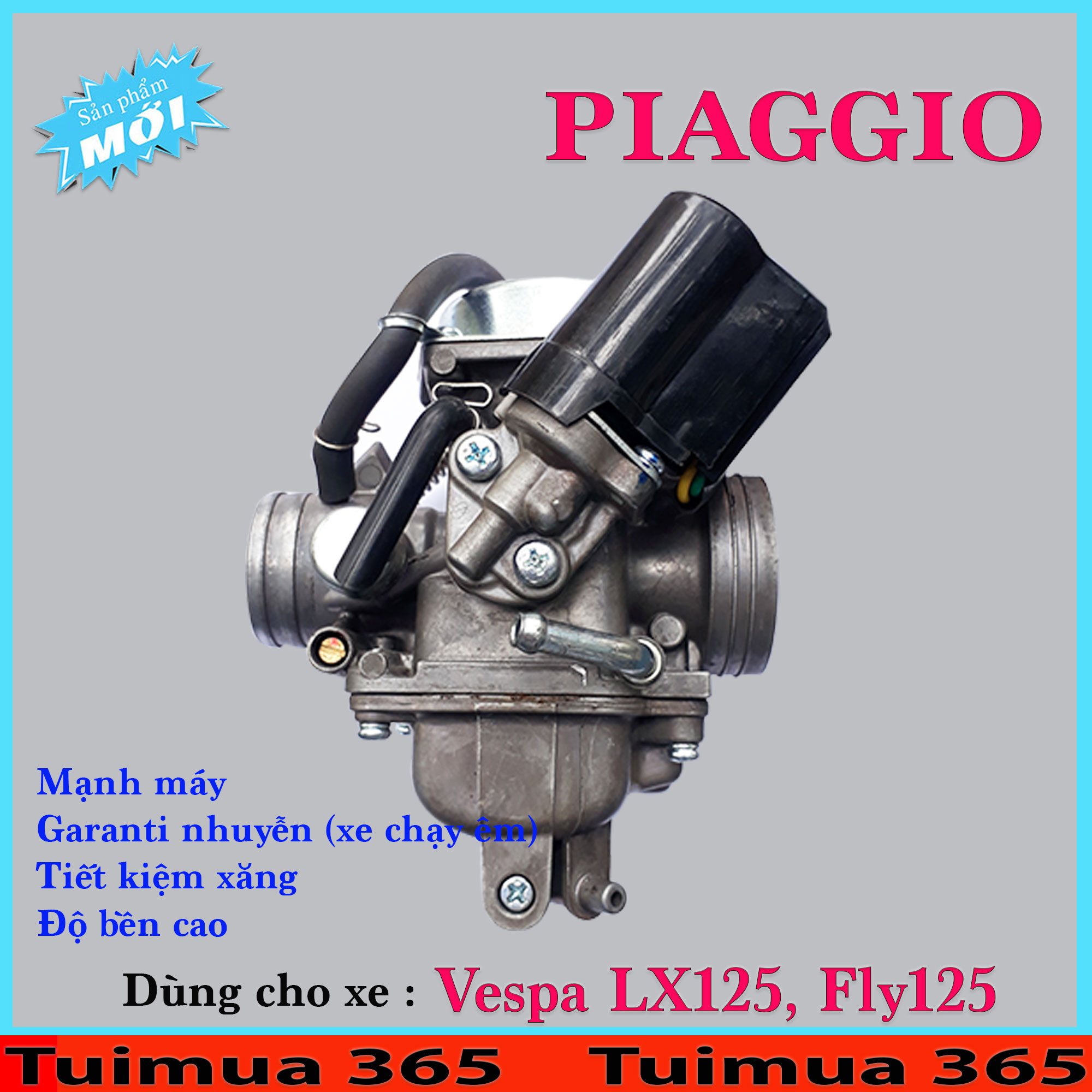 Bình Xăng Con (Bộ Chế Hòa Khí ) dành cho Vespa LX125, Fly125