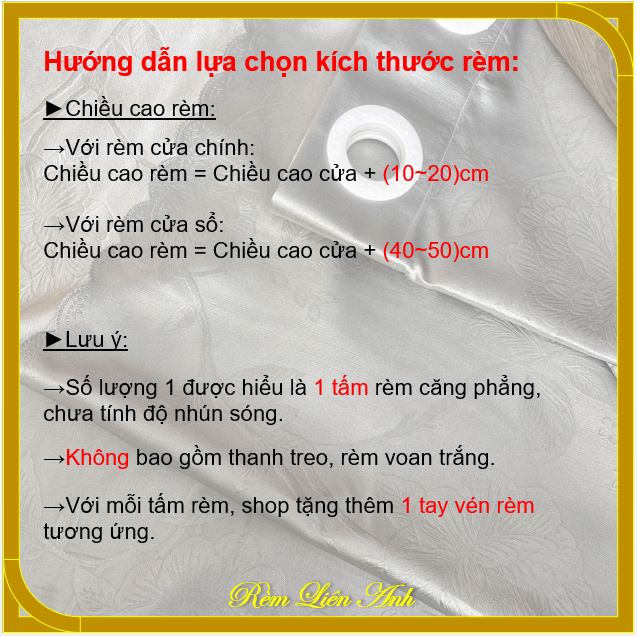 [Rèm may sẵn ô rê] Rèm cửa chính, rèm cửa sổ, ngăn phòng chống nắng, cách nhiệt - Màu xám bạc hoạt tiết hoa hồng