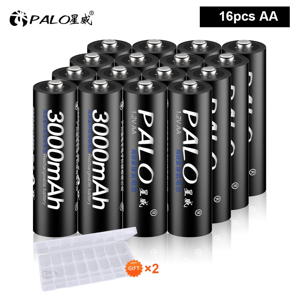12/16/20/24//28/30/32/36 chiếc Pin sạc AA 1.2V Pin sạc AA Ni-MH 3000mAh Màu sắc: 12 chiếc AA