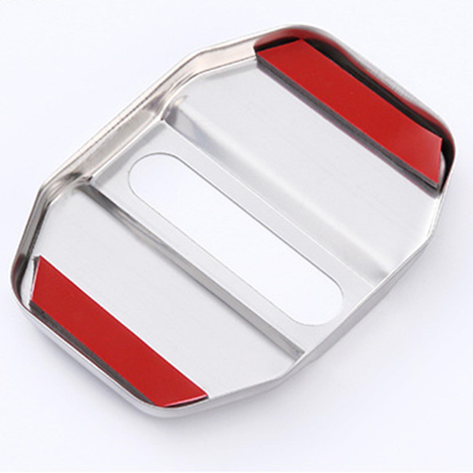 4  Door Lock Covers for    Stainless Black