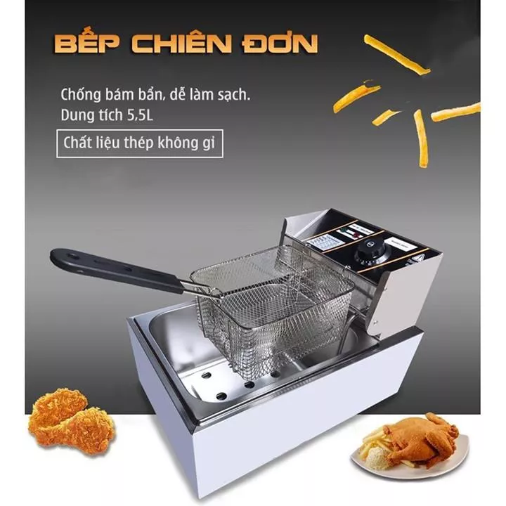 Bếp Chiên Nhúng Điện Gia Dụng SUNNY, Bếp Chiên Ngập Dầu Tiện Lợi