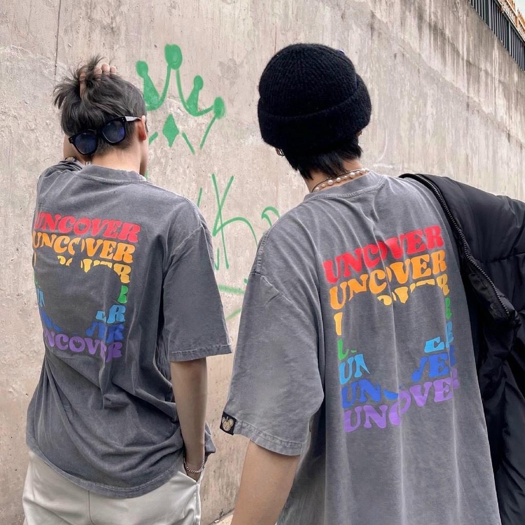 Áo Thun Nam Nữ Local Brand Uncover Wash Xám Tay Lỡ Oversize Unisex Full Mạc