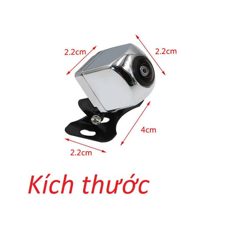 Camera lùi mạ bạc AHD720/CCD mắt lồi góc rộng 170 độ chân cánh bướm