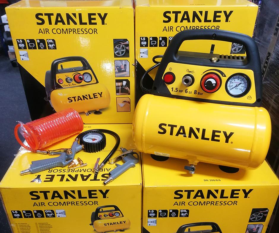 MÁY NÉN KHÍ KHÔNG DẦU 1.5 HP 6L STANLEY DN200/8/6 - HÀNG CHÍNH HÃNG