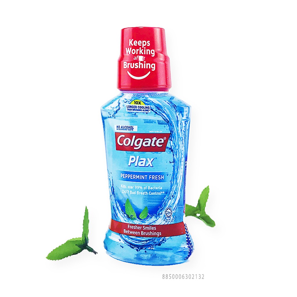 Combo 4 Nước súc miệng Colgate diệt 99% vi khuẩn Plax trà xanh và Plax bạc hà 500ml/chai