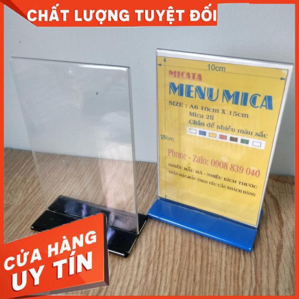 MENU MICA A6 10x15cm- đựng tài liệu, thực đơn trong văn phòng, nhà hàng, khách sạn, quán cà phê