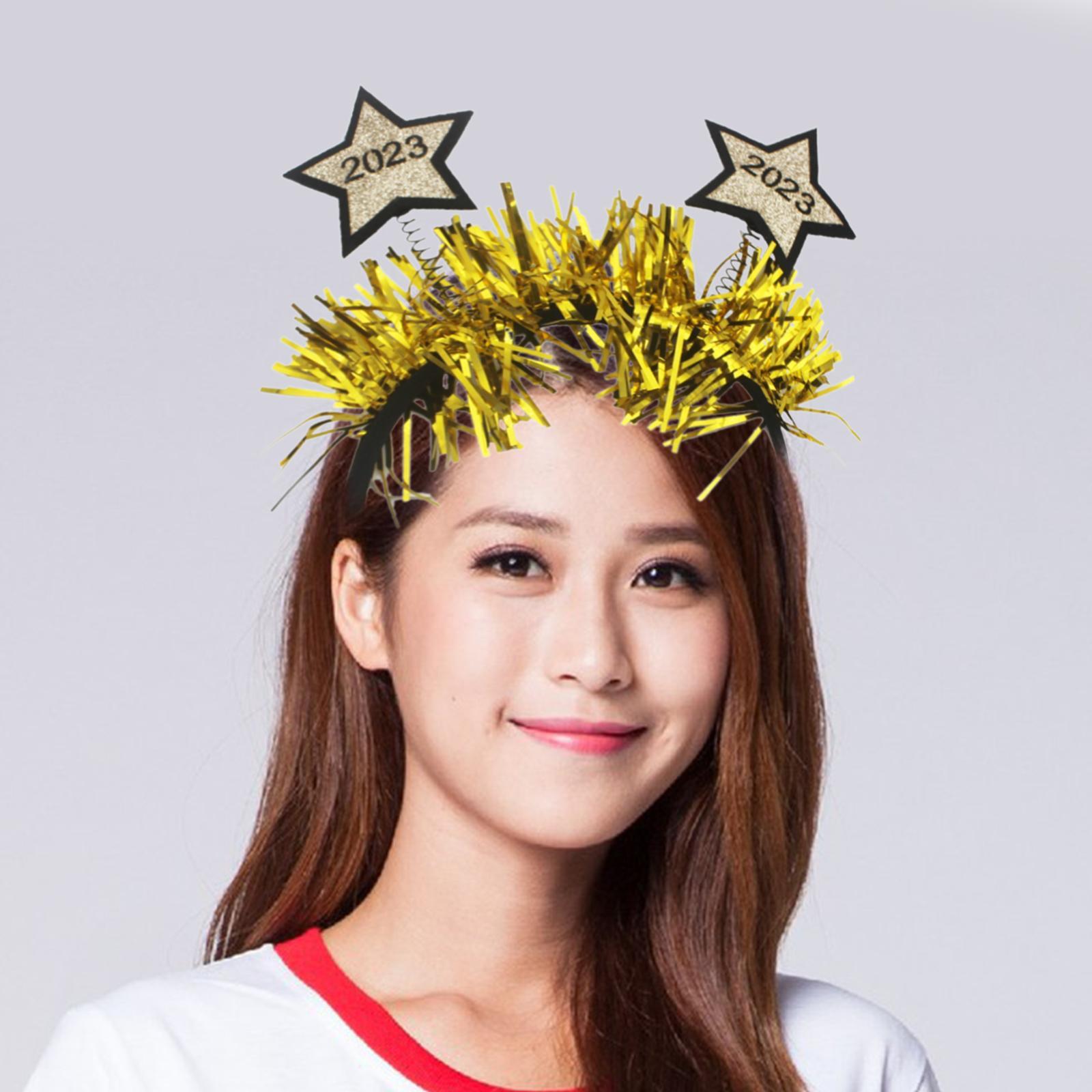 Happy New Year Headband Photo Prop Eve Party Supplies for Kids Adults