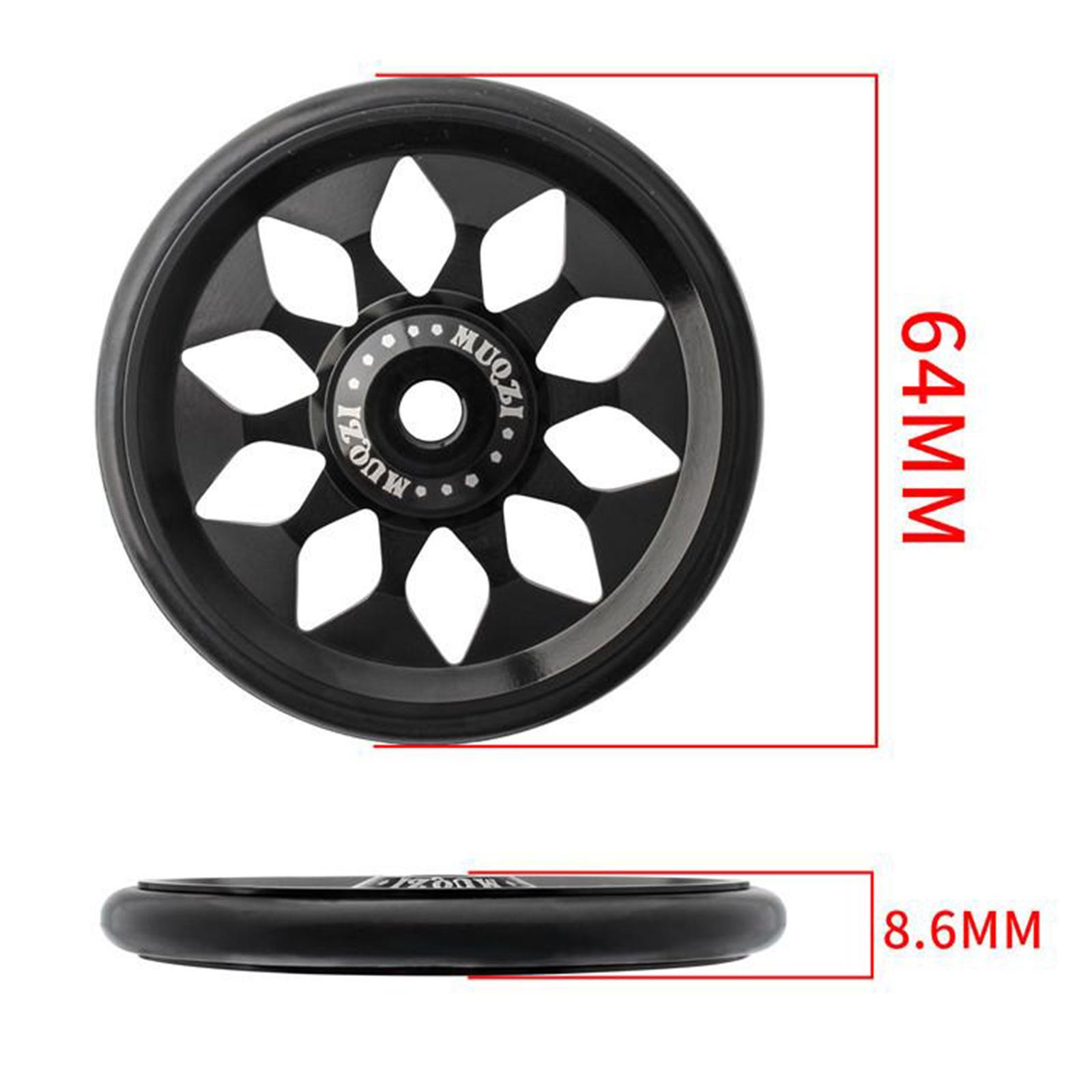 60mm Folding  Wheel  Wheels for  Transport Carry Black