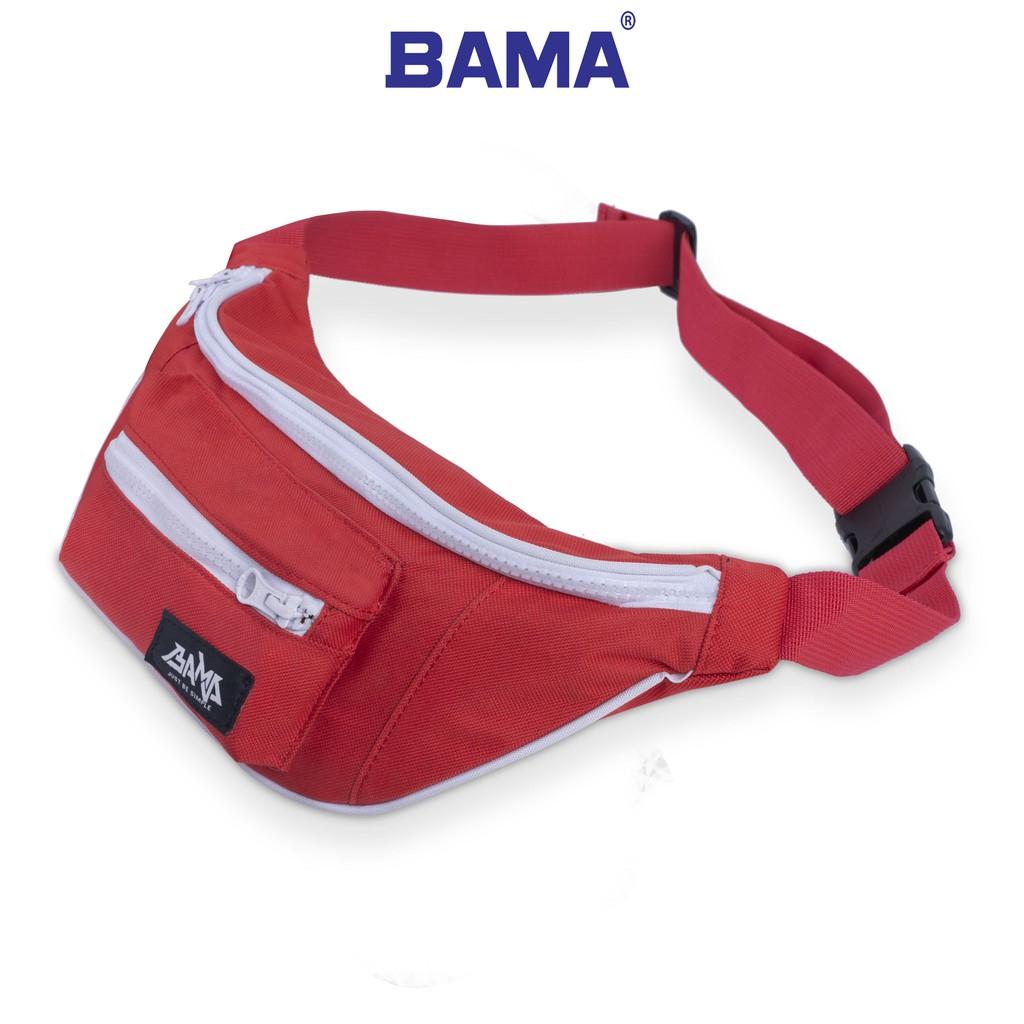 Túi Đeo Chéo nam, nữ BAMA - BUMBAG RED chất liệu vải chống thấm 90%