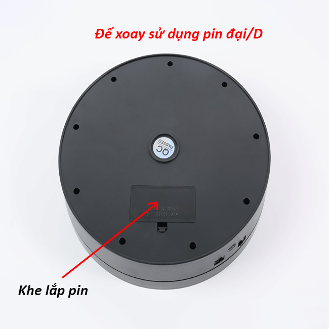 Bàn Xoay Sản Phẩm 360 Độ Cắm Nguồn USB + Pin Đại/D Đường Kính 32cm Tải 10KG, Đế Xoay Trưng Bày Sản Phẩm