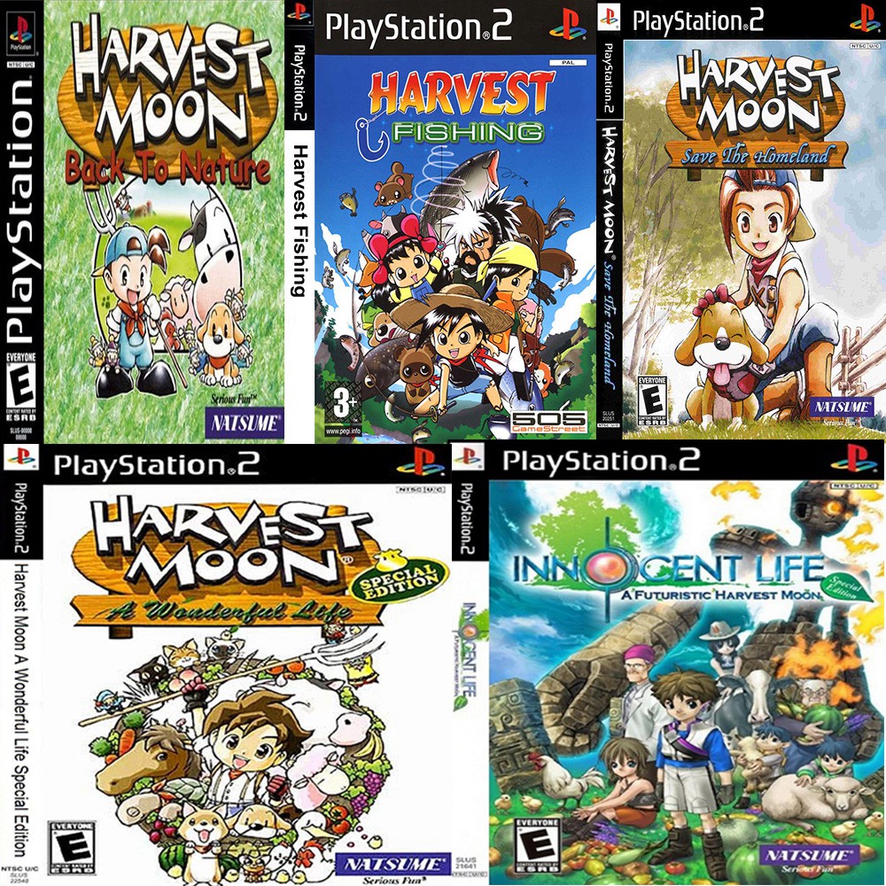 Bộ 2 Game nông trại harvest moon PS2