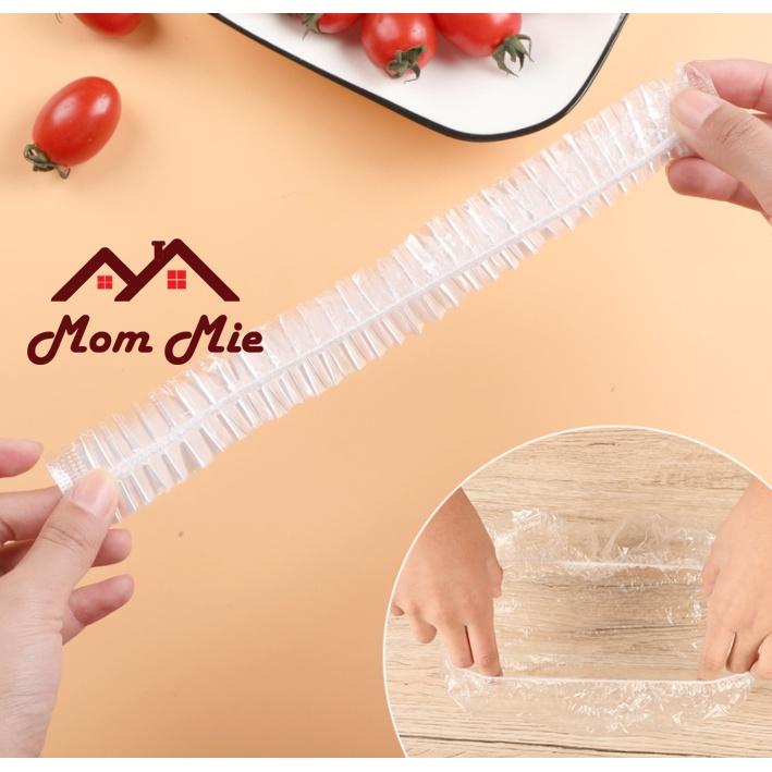 Set 100 màng bọc thực phẩm có thun co giãn tái sử dụng, tiện lợi, đa năng - J222