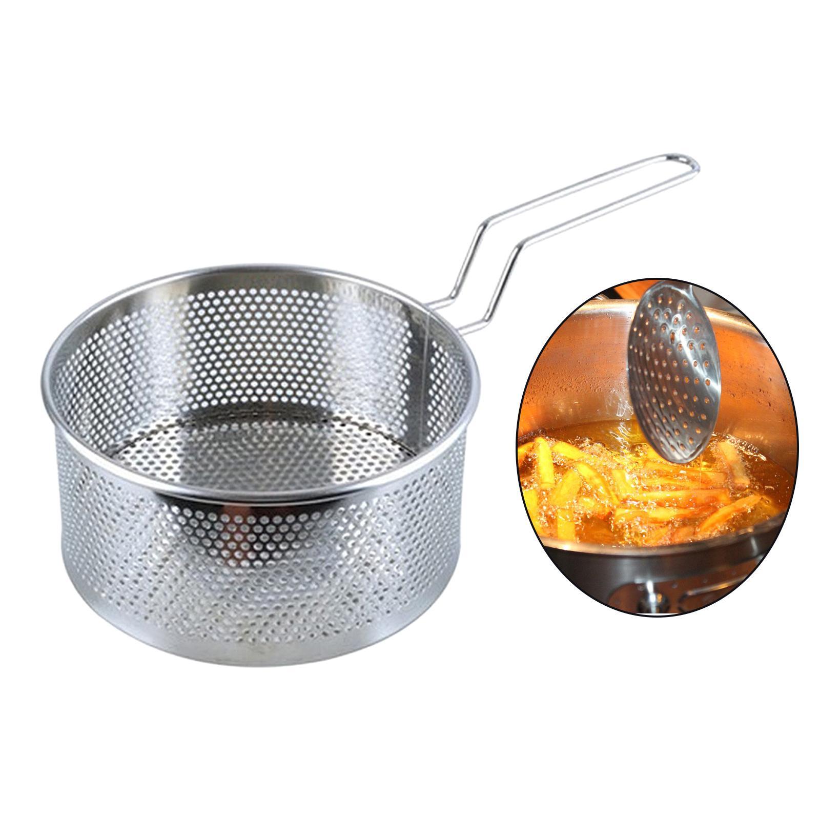 2-3pack Stainless Steel French Fry Chips Basket Net Strainer Kitchen Cooking