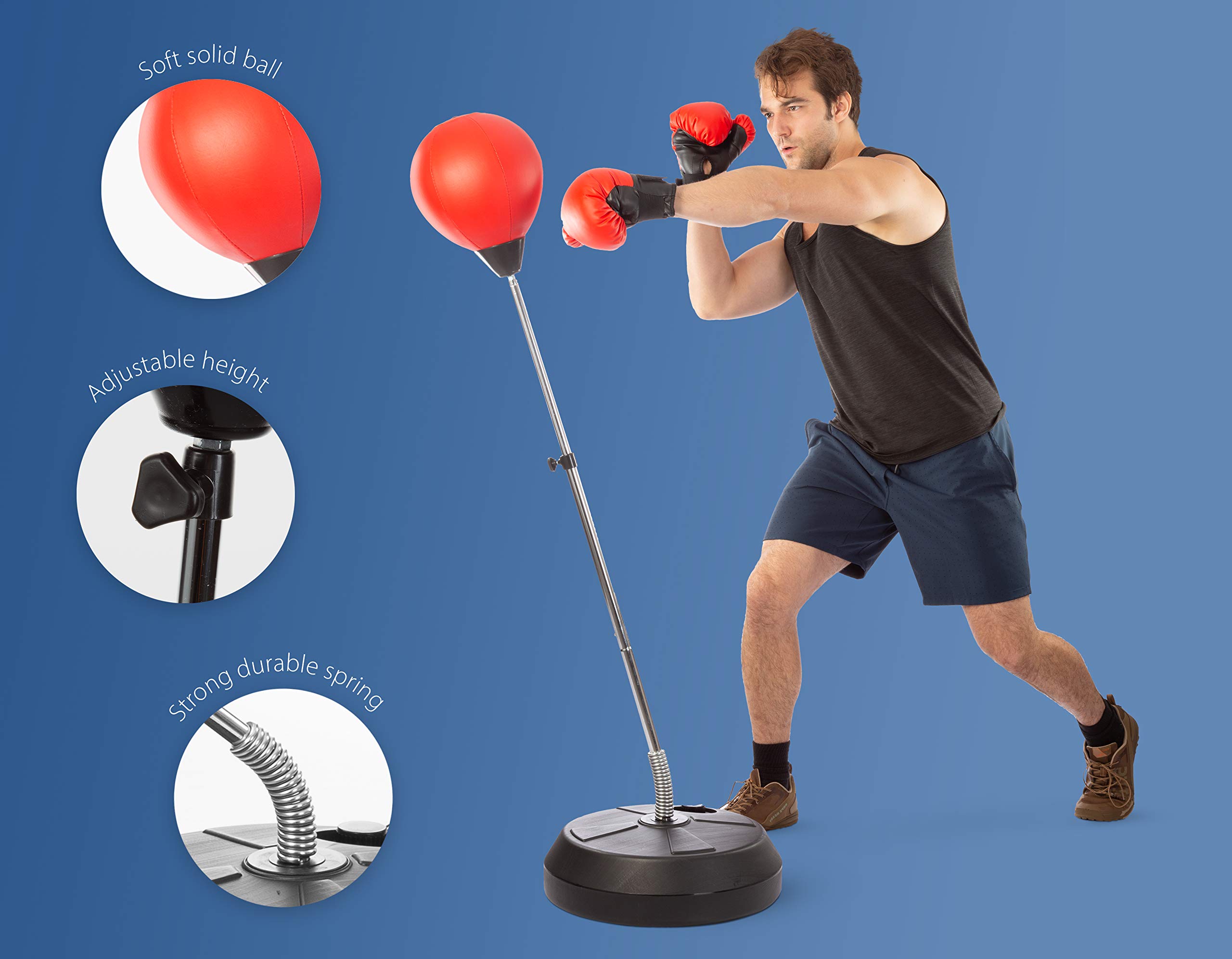 Trụ Đấm Bóc Luyện Phản Xạ Giải Toả Căng Thẳng Boxing Home Gym Pro