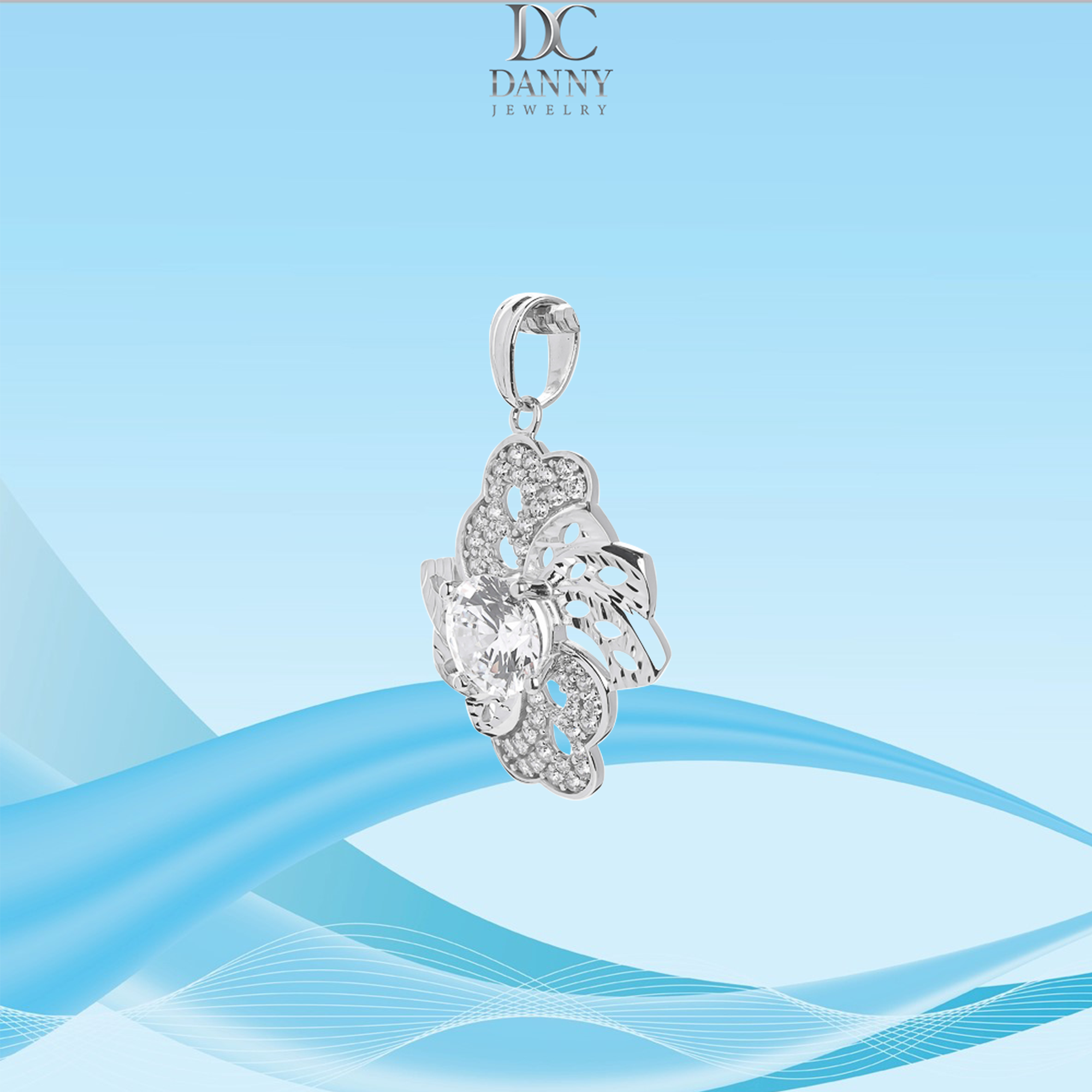 Mặt Dây Chuyền Nữ Bạc 925 Danny Jewelry Xi Bạch Kim DI4GZ023