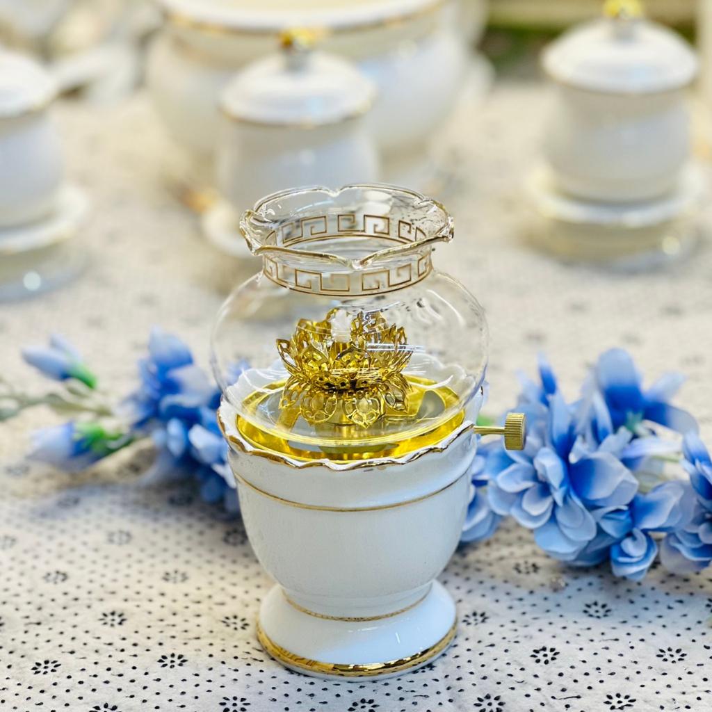 Bộ đồ thờ thần tài RỒNG VIỆT, Bộ đồ sứ men đá trắng cao cấp, sang trọng