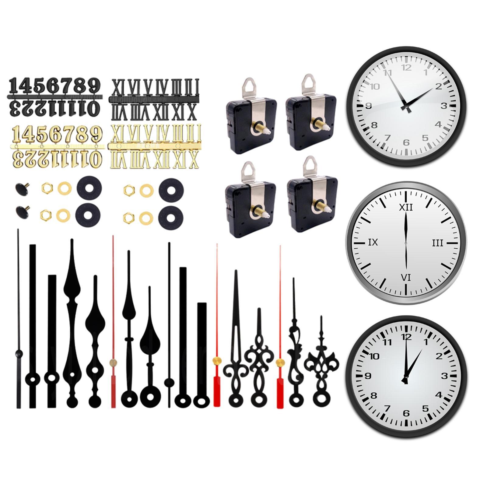 4x Quartz Wall Clock Movement Kit Repair Parts Motor Collectibles DIY