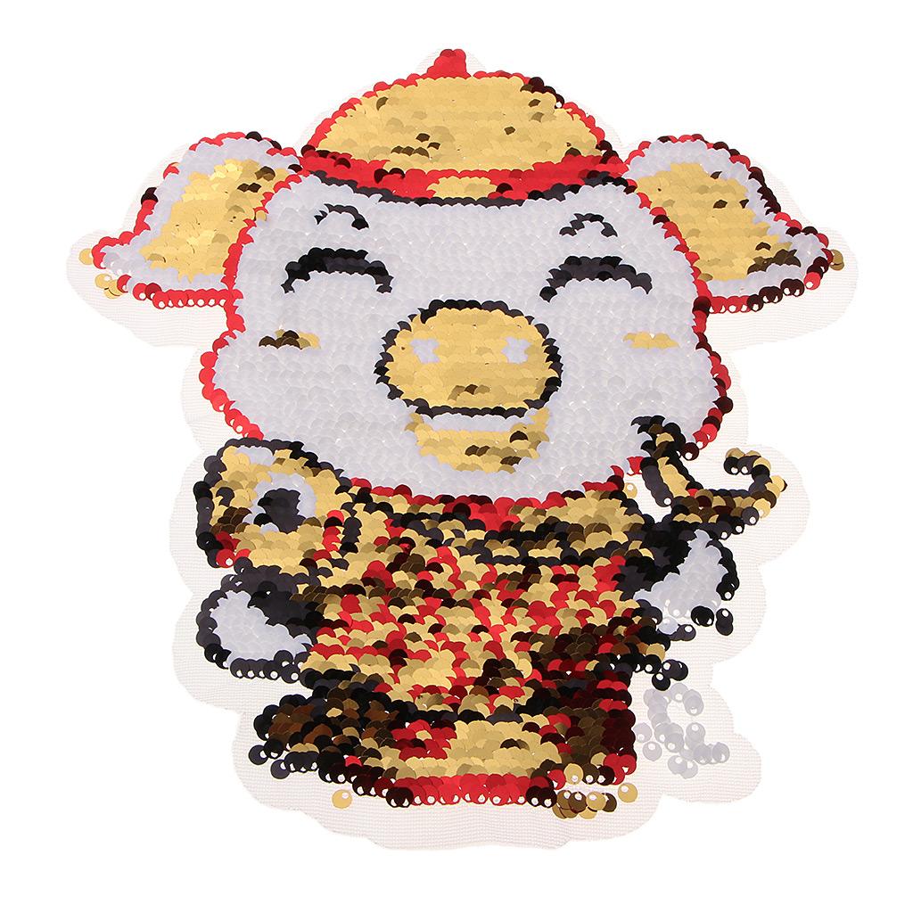 Thêu May Trên Táo Miếng Dán Trang Trí Lấp Lánh Sequin Miếng Dán Cho DIY Hoặc Sửa Chữa Quần/Quần Áo