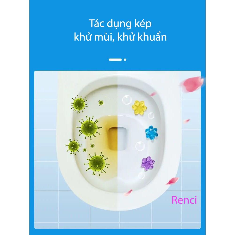 Gel thơm làm sạch khử mùi vệ sinh diệt khuẩn khử trùng bồn cầu hình bông hoa