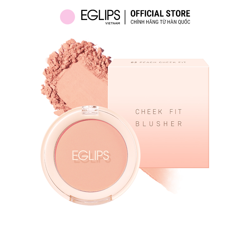 Phấn má dạng nén Eglips Cheek Fit Blusher 4g Màu Sắc Đa Dạng, Thành Phần Tự Nhiên, Không Gây Dị Ứng Da