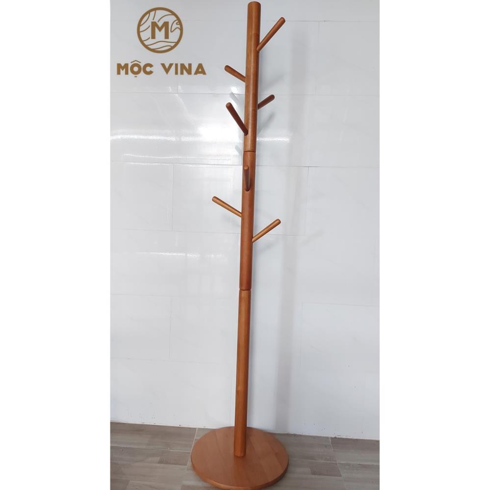 Móc treo cao su đế tròn Quần Áo Gỗ Phong Cách Hàn Quốc KT 175cm x 37cm x 37cm Mộc Vina