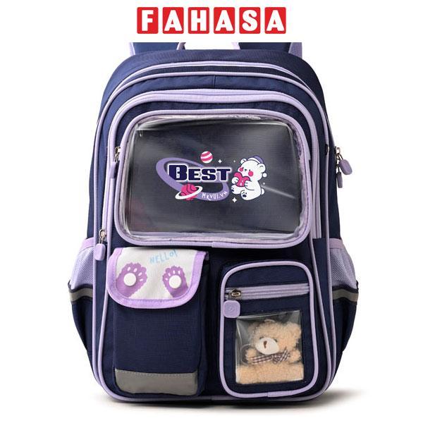 Ba Lô Học Sinh - Mr.Vui 1074 - Màu Xanh Đen + Tím