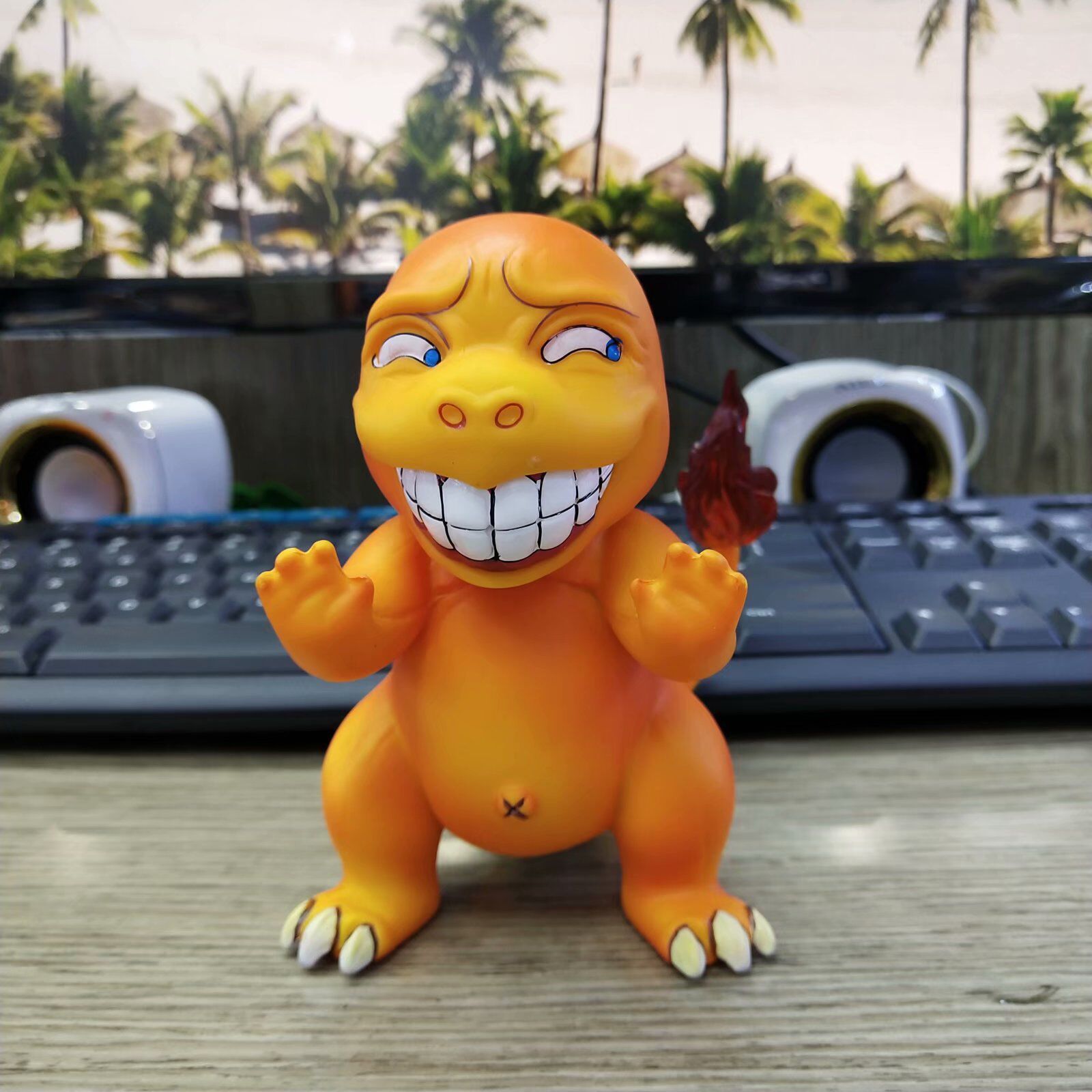 Tượng Charmander Rồng Lửa Mặt Troll