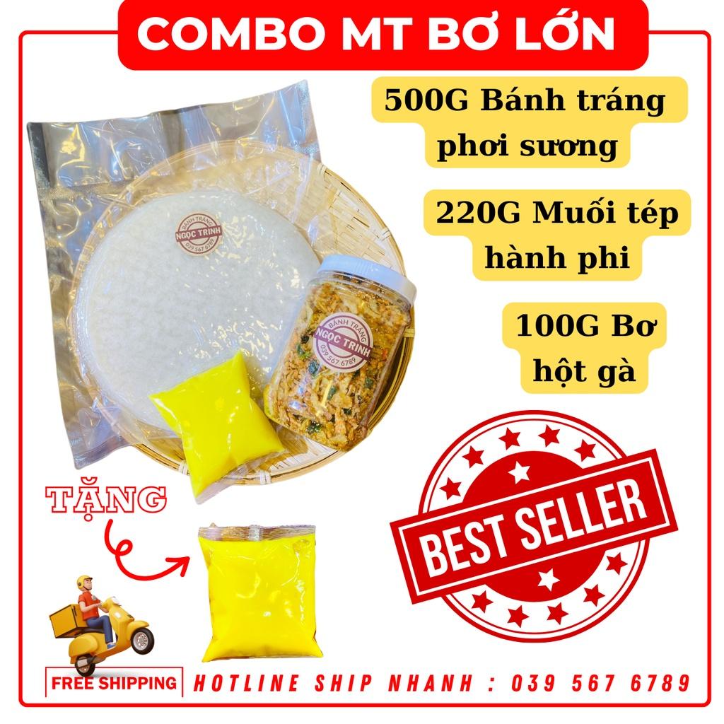 COMBO Bánh tráng Phơi Sương muối tép hành phi cao cấp Ngọc Trinh