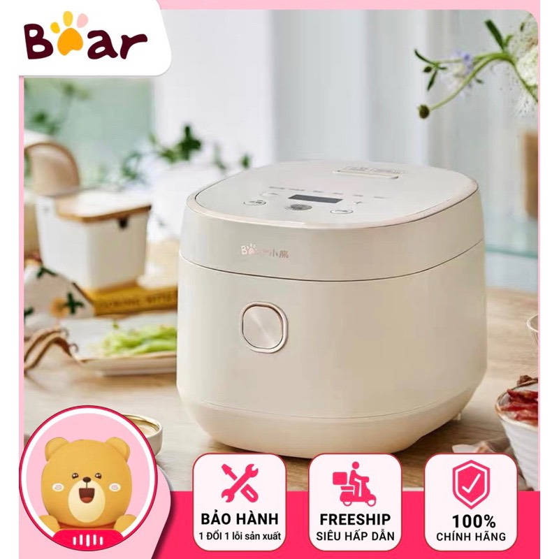 Nồi Cơm Điện Bear, 6 Chức Năng Thông Minh, Hẹn Giờ, Dung Tích 3 Lít, Công Suất 600W. Mã số DBF- P30F5 - Hàng Chính Hãng