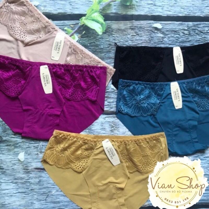 Quần lót nữ đúc su thun lạnh pha ren mềm mại, thoáng khí, thông hơi
