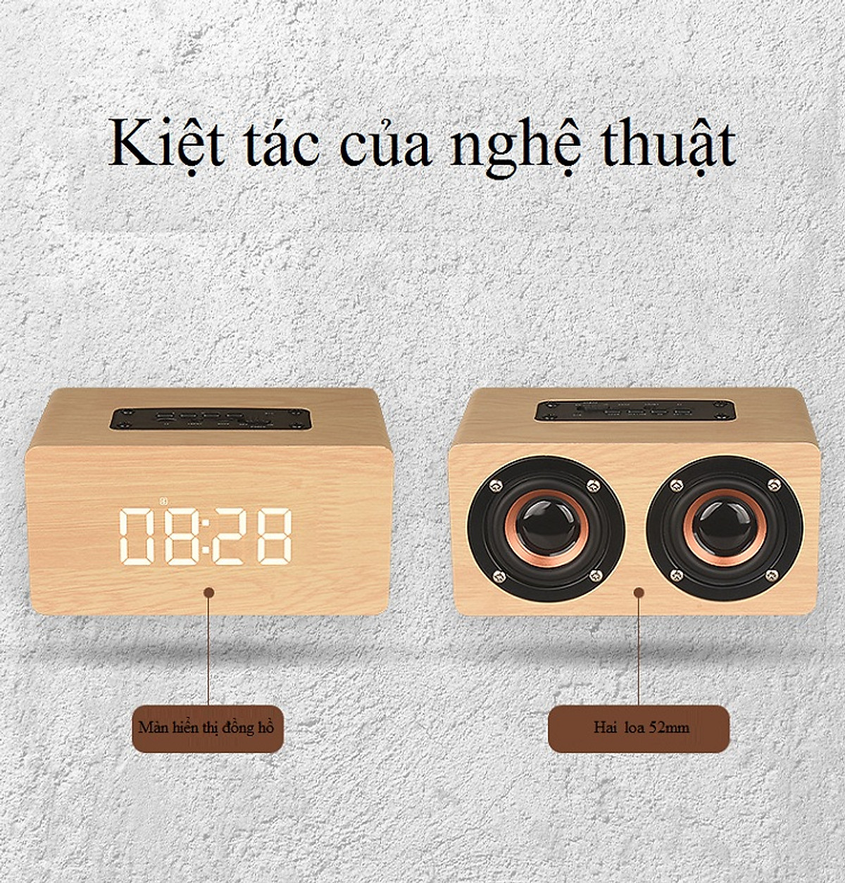 Loa nghe nhạc BLUETOOTH âm thanh trầm HCN-02 - Hàng nhập khẩu