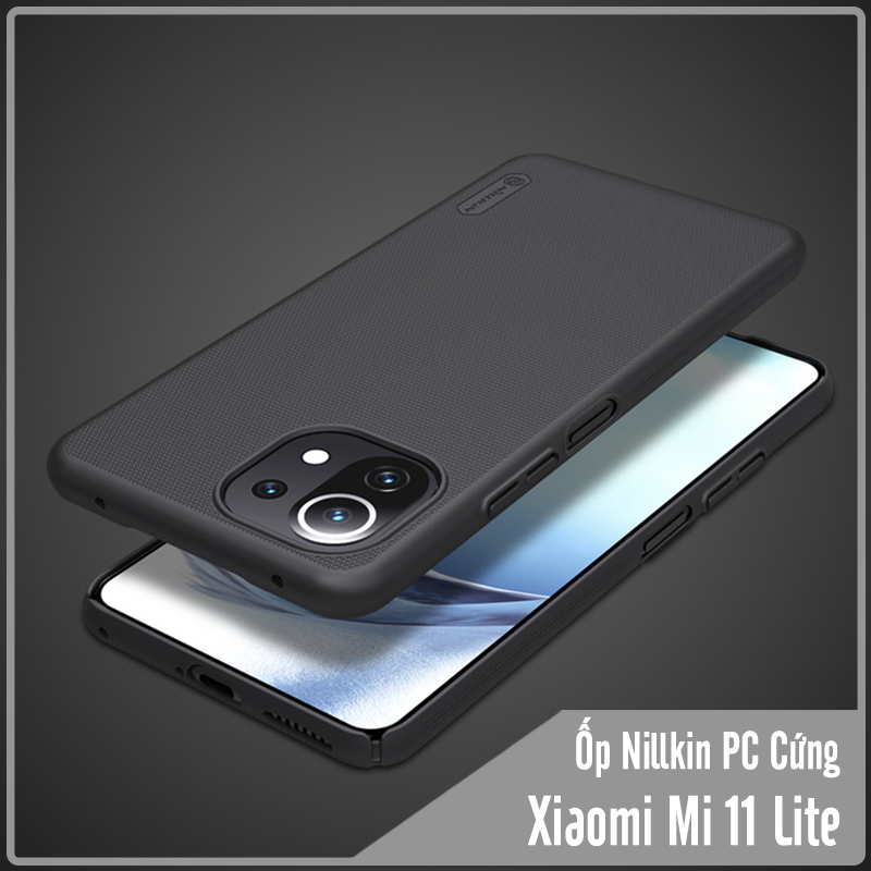 Ốp lưng cho Xiaomi Mi 11 Lite Frosted Shield nhựa PC cứng Nillkin , Vân nhám , chống vân tay - Hàng Nhập Khẩu