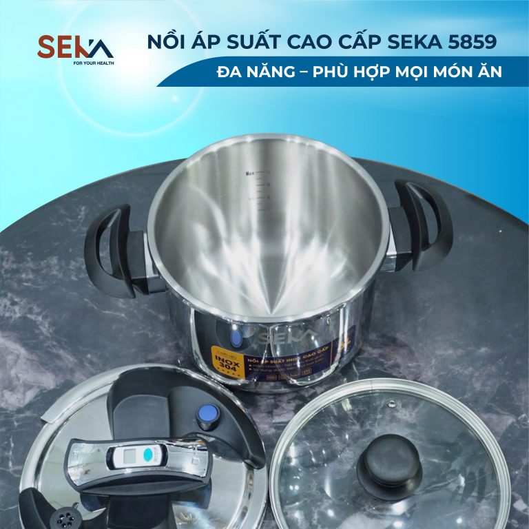 Nồi Áp Suất Đáy Từ Seka SK5859 – Dung tích 4L/6L - Hàng Chính Hãng